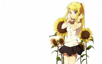 Rockbell Winry Simple Background Full Metal Alchemist Wallpaper