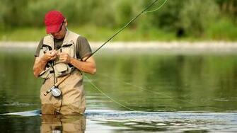 Fly Fishing Full HD Desktop Wallpaper Of