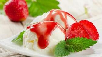 Strawberry Ice Cream HD Wallpaper Wallpaperfx