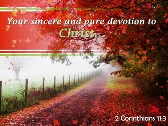 Corinthians Your Sincere And Pure Devotion Powerpoint