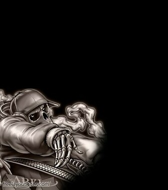Gangsta Background Skull