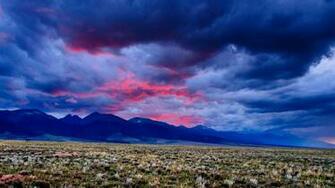 Colorado Mountains Sunset Clouds Wallpaper Background