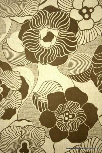 Brown Floral Wallpaper