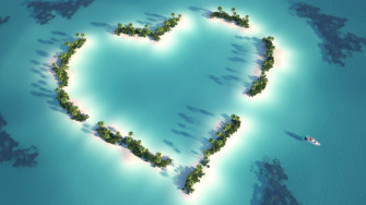 Heart Island UHD 4k Wallpaper