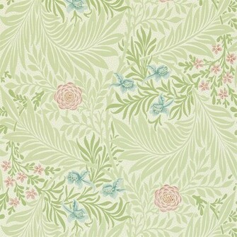 William Morris Co Larkspur Wallpaper Green Coral