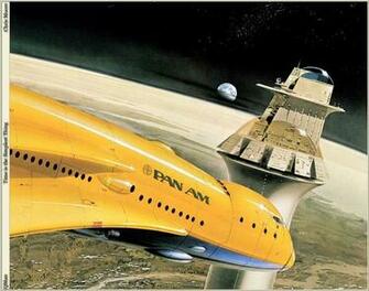Outer Space Futuristic Retro Concept Art