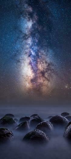 Milky Way Over The Bowling Ball Beach