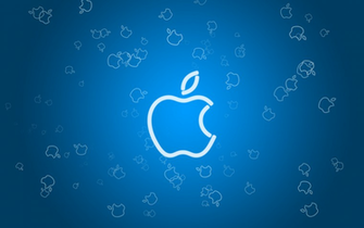 Apple Blue Flakes Clean Background HD Wallpaper Epic Desktop