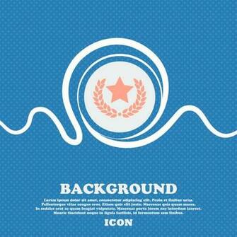 Star Award Sign Blue And White Abstract Background Flecked With