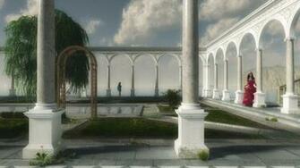 Cgi Arches Columns Digital Art Fantasy Wallpaper