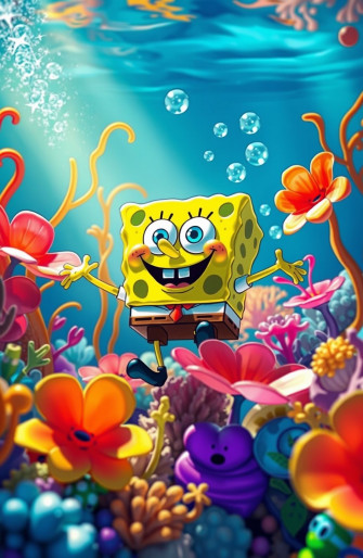 Spongebob Flower Background