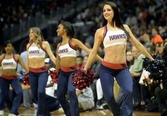Atlanta Hawks Cheerleaders Perform In The Second Half Of Their Nba