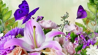 Spring Flowers And Butterflies Wallpaper The Art Mad
