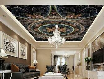 Compre 3d Ceiling European Art Wallpaper Dormitorio Flores
