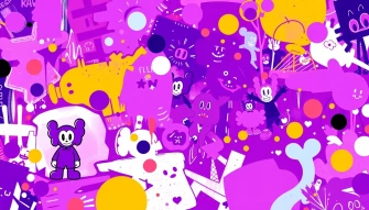 Kaws Purple Wallpaper