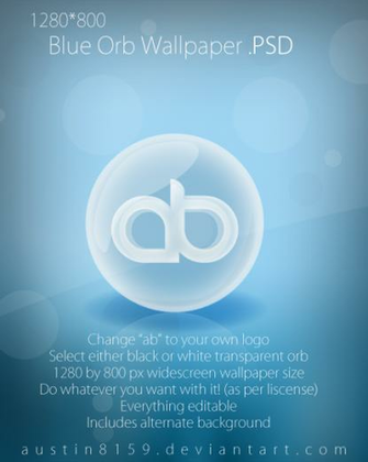 Blue Orb Wallpaper Psd By Austin8159
