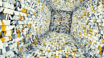 White Gray And Yellow 3d Tiles Desktop Pc Mac Wallpaper