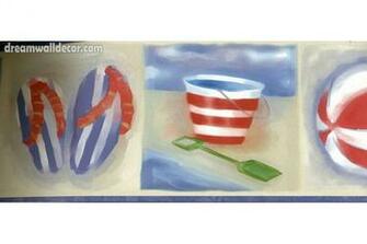 Beach Sand Box Wallpaper Border