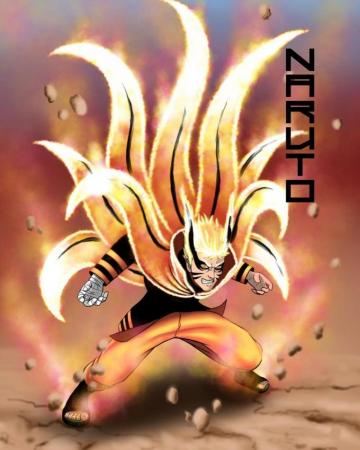 Naruto Baryon Mode Uzumaki Art Hokage