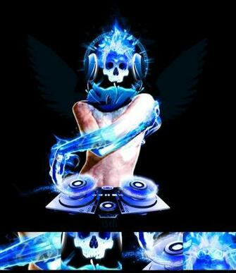 Blue Flaming Skull Wallpaper Flames