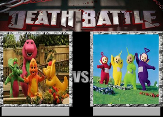 Deathbattle51 Barney And Friends Vs Teletubbies By Mr Wolfman Thomas