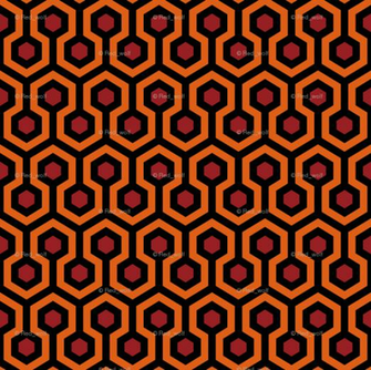Overlook Hotel Carpet From The Shining Orange Red Wallpaper