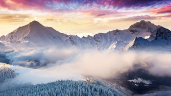 Winter Mountain Snow 4k Wallpaper HD Nature Image Photos