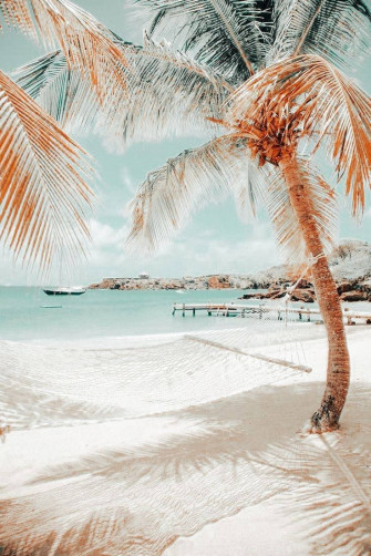 Aesthetic Beach With Fine White Sands Wallpaper