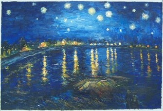 Van Gogh Starry Night Over The Rhone Wallpaper