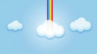 Abstract Rainbow Clouds HD Wallpaper