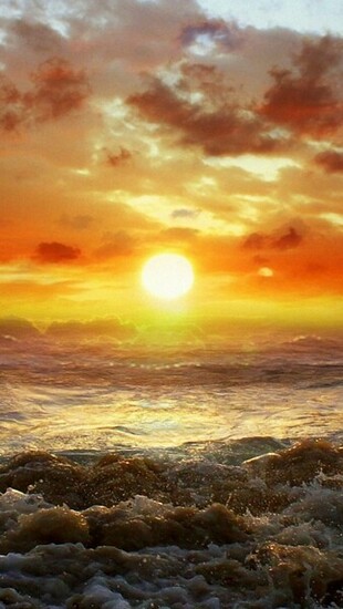 Ocean Beach Sunset HD iPhone Wallpaper Part Two