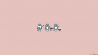 Grey Grumpy Cat Aesthetic Minimalist Design HD Wallpaper