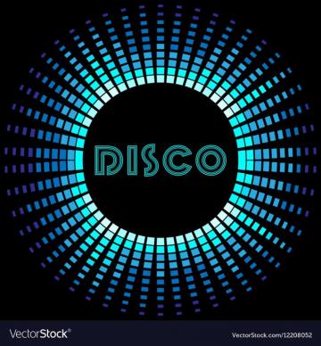 Retro Disco Background With Soundwave Frame Vector