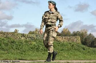 Army Russian Troops Woman Wallpaper Background