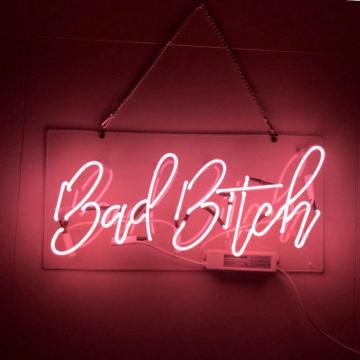 Liqi Bad Bitch Real Glass Handmade Neon Wall Signs For Home