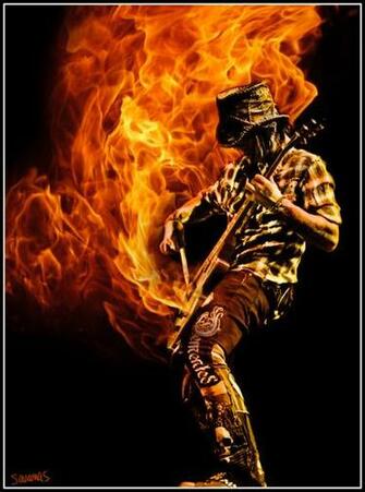 Fire Guitar By Savanasart