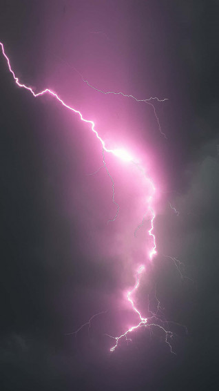Purple Lightning Wallpaper