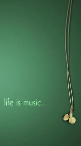 Life Is Music Simple Art iPhone Wallpaper