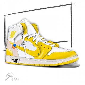 Off White X Air Jordan Canary Yellow