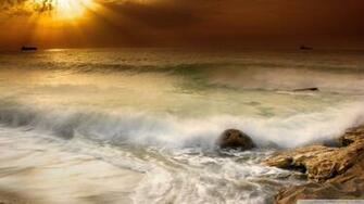 Sun Shining Through Clouds Wallpaper