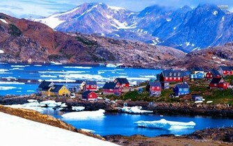 Kulusuk Greenland Wallpaper Stock Photos