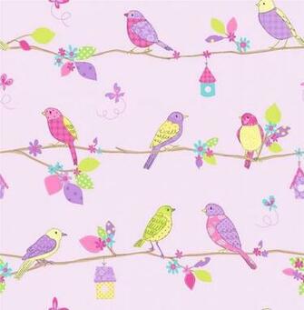 Dl30701 Pretty Birds Tree Branch Butterfly Hoopla Wallpaper