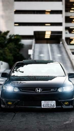 Wallpaper Honda Civic Si Black Front