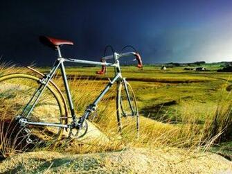 Vintage Bicycle In The Storm Wallpaper