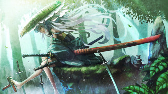 A Determined And Brave Anime Samurai Charging Into Battle