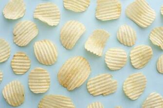 Stock Photo Background Of Oval Shaped Potato Chips