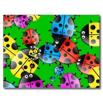 Ladybug Wallpaper Postcard