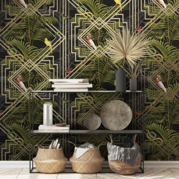 Eden Tropical Wallpaper In Black I Love