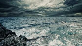Stormy Sea Sky Wallpaper