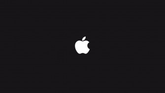 Apple Logo 4k On Dark Bagground Wallpaper